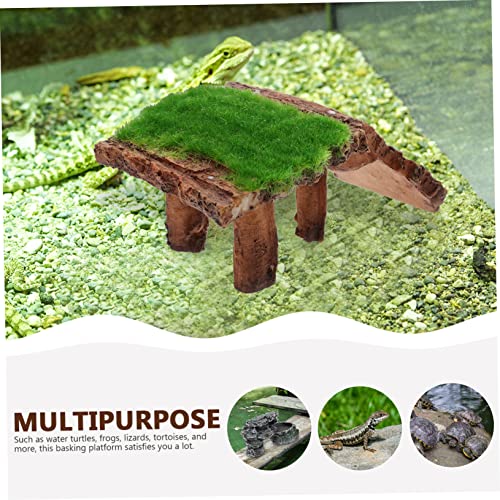 Turtle Tank Basking Platform Vivid Rockery Design for Reptiles and Practical Amphibian Climbing Ramp for Water Turtles Frogs and Lizards