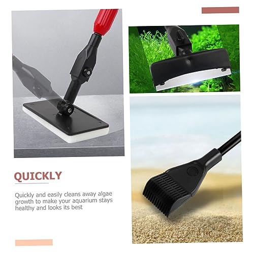 Toddmomy 1set Fish Tank Cleaning Tool Scraper Brush Handle -Skid Grip Gravel Rake for Aquarium Maintenance Easy to Use Fish Tank Accessories