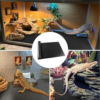 Reptile Mat Safe Anti-Slip Easy to Clean | Terrarium Liner Bedding for 40-Gallon Feeders - color: XL