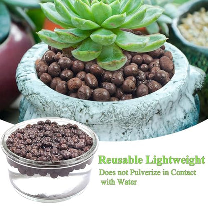 FANTIAN Clay Pebbles for Plants, 2 lbs Aquatic Plant Soil, 8-12 mm | Leca Clay Balls for Plants, Orchid Potting Mix, Soil Drainage, Used in Hydroponic Growing, Help with Root Development - color: Clay Pebbles