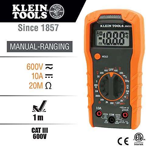 Klein Tools 80067 Electrical Test Kit with IR Digital Thermometer, Multimeter, Non-Contact Voltage Tester Pen and Receptacle Tester, 4-Piece - style: IR Thermometer w/3-Piece Tester Kit