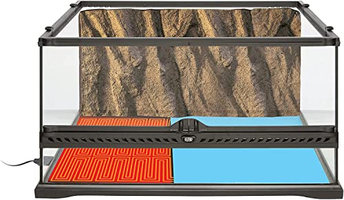 Exo Terra Heat Mat, 8 Watt, Small | Reptile Terrarium Substrate Heater for Safe, Even Heating, Ideal for Tropical & Temperate Reptile Environments - size: Small