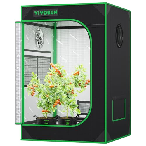 VIVOSUN S223 2x2 Grow Tent 24"x24"x36" Small Mylar Tent for Indoor Plants | Easy View Window & Removable Floor Tray, 100% Reflective Mylar Interior, Sturdy Steel Frame - size: 24"x24"x36"