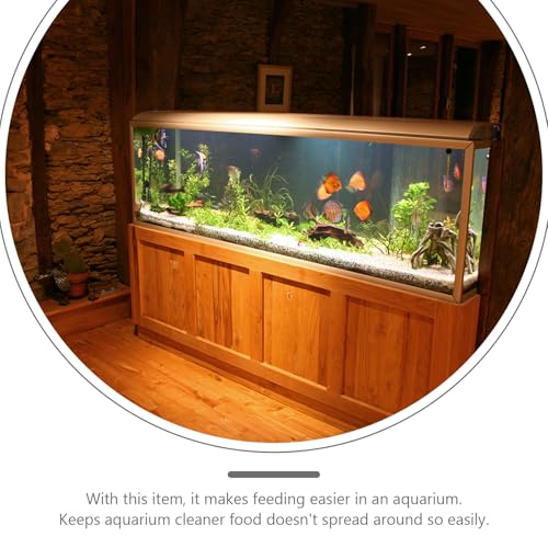Abaodam 2pcs Fish Feeder Dish Set with Blood Worm and Aquatic Plant Cups, Small Wall Bait Feeders for Aquarium Fish Feeding Supplies