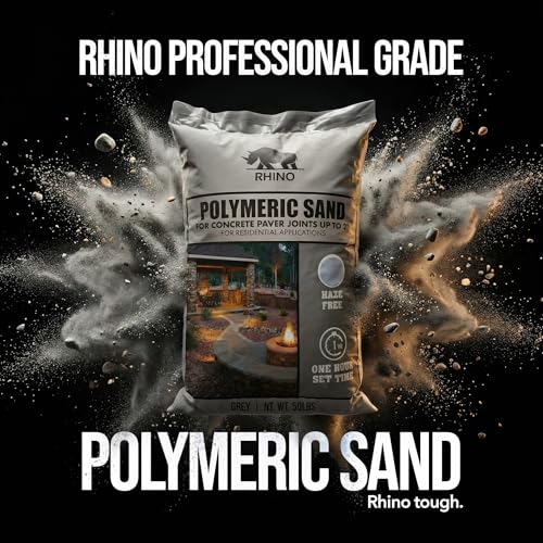 Rhino Power Bond Plus - Polymeric Sand for Pavers and Stone Joints up to a Maximum of 2 inches. (10 Pound, Slate Gray) - color: Slate Gray, size: 10 Pound