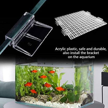 16 PCS 6mm Acrylic Aquarium Cover Clip, Clear Fish Tank Glass Cover Clip Support Holder Universal Lid Clips for Rimless Aquariums | Fish Tank Glass Cover Clip, Support Holder, Universal Lid Clips, For Rimless Aquariums
