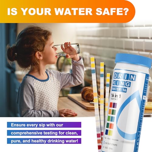 AAwipes Drinking Water Test Strips 17-in-1 100 Strips + 2 Bacteria Tester Kits, Lab-Validated Complete Water Testing for Home, Well, Tap Water, City Water, Flood Water Testing Strips (K03-100)