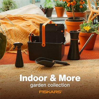 Fiskars Indoor Watering Can, Long Reach Spout for Precision Hydration on House Plants, Flowers & Garden, Anti-Drip Nozzle with Translucent Volume Markings, Ergonomic Recycled Plastic Body, 40 oz - size: Watering Can