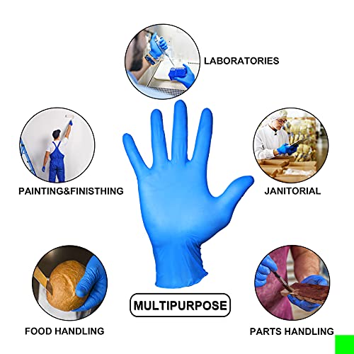 PEIPU Nitrile Disposable Gloves，Powder Free, Cleaning Service Gloves, Latex Free - size: Large (Pack of 100), style: 100 Pcs