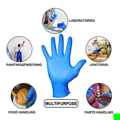 PEIPU Nitrile Disposable Gloves，Powder Free, Cleaning Service Gloves, Latex Free - size: Medium (Pack of 100), style: 100 Pcs