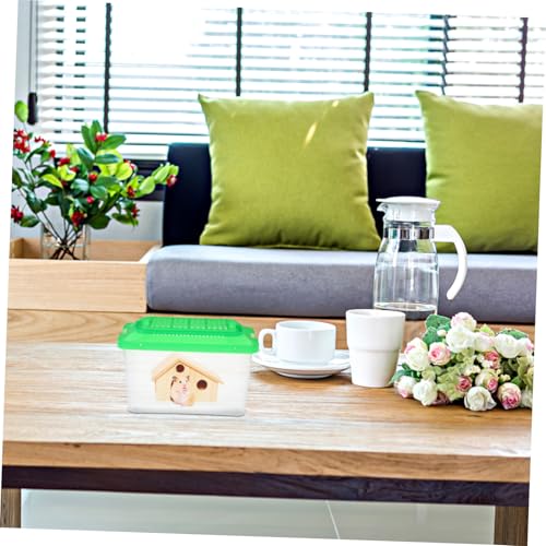 WOONEKY Portable Fish Tank Toy Plastic Fish Tank for Turtle Goldfish Box Reptile Habitat Turtle Nest Snake Storage Container Easy Cleaning