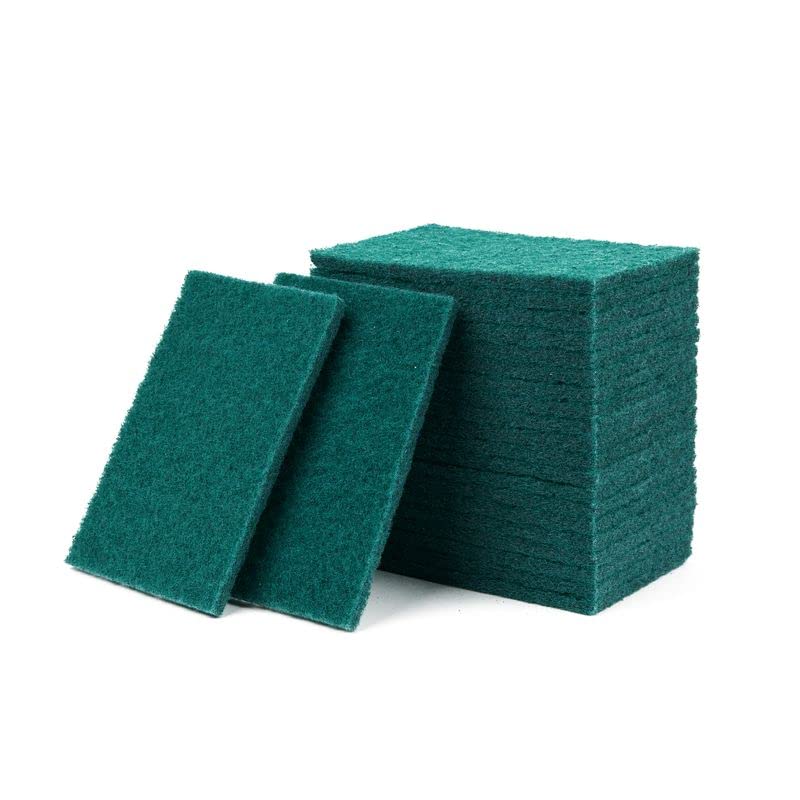 50-Pack Heavy Duty Green Scouring Pads 4x6 Inch | Reusable Non-Scratch Scrub Pads for Kitchen, Dishes, Pots, Pans, Grills & Household Cleaning | Multipurpose Scrubbers for Tough Stains - size: 4 X 6 50 Pack