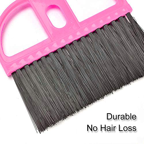 Mini Dustpan and Brush Set, Portable Exquisite Pet Waste Cleaning Kit, Hamster Sand Scooper Cage Cleaning Tool for Small Pets Guinea Pigs Hedgehogs Hamsters Chinchillas Rabbits(Pink) - color: Pink