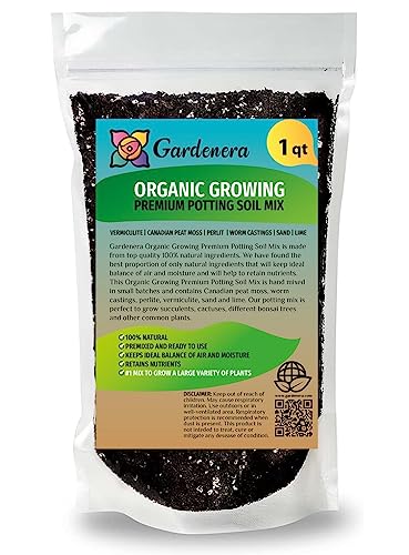 Premium Organic Growing Medium - Enhance Your Plant's Growth and Health Naturally - 1 Quart - size: 1 Quart Bag, style: ORGANIC Growing Medium