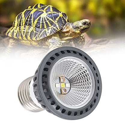 Reptile Heat Lamp, UVA UVB Reptile Light Light Bulb E27 Heat Lamp Bulbs Full Spectrum Light Bulb Sunbathe Heat Lamp for Reptile Amphibian Lizard Snake (Black 10.0)