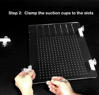 Acrylic Aquarium Divider Kit 5.5/10 / 20L / 20H / 29 / 40B / 55/75 / 125gal Fish Tank with Suction Cups - size: 40gal Breeder Aqueon