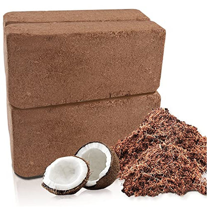 Coco Coir Brick for Plants, 4 Packs 100% Natural Organic Compressed Coconut Coir Fiber with Low EC & PH Balance, High Nutrition Coconut Soil Coco Fiber for Planting, Herbs - color: 4pack