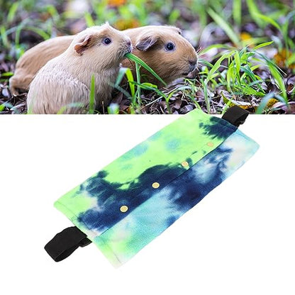 Reptile Sling Carrier, Soft Warm Bearded Dragon Lizard Pouch with Adjustable Strap, Blue Green, for Leopard Gecko Hamster Small Animals - color: Blue Green