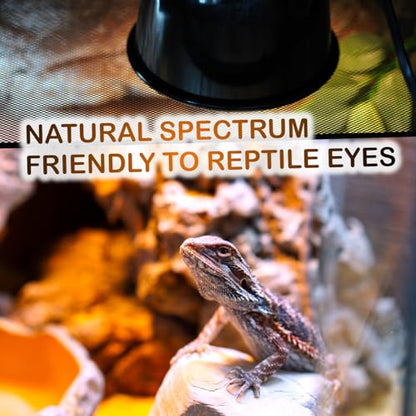 100W Reptile Heat Lamp Bulbs, 2 Value Pack, Daylight Basking Spot, 2025 G3, Bearded Dragon/Turtle/Lizard/Snake Heating Bulb, UVA Heat Lamp, Basking Light for Reptiles