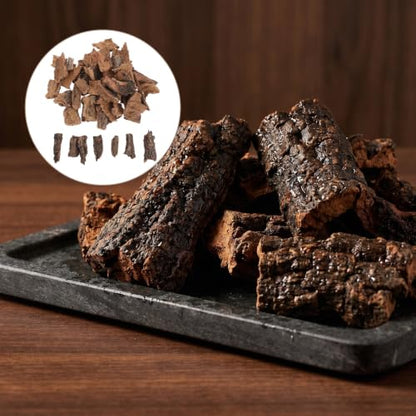 Natural Cork Bark Pieces for Reptile Enclosure, Smooth Edges Wood Substrate 8x4.5x0.4cm, Supports Humidity Gradients and Lowers Skin Abrasions, for Tortoise and Snake in Chameleon