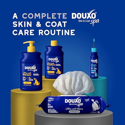 DOUXO SPA Dog Wipes for Paws, Butts, Tear Stains and Cleaning, 100 Wipes | Multi-Purpose for Coat and Paws, Leaves the Coat and Skin Refreshed, Skin-Friendly Formula, Can Also be Used for Cats