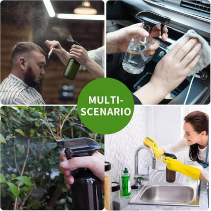 Arkeiliy 2-Pack Leakproof Spray Bottles (300ml/10oz) - Adjustable Nozzle for Fine Mist & Jet Stream | Premium Refillable Plastic Bottles for Hair Styling, Plant Misting, Cleaning Solutions (Clear) - color: Clear