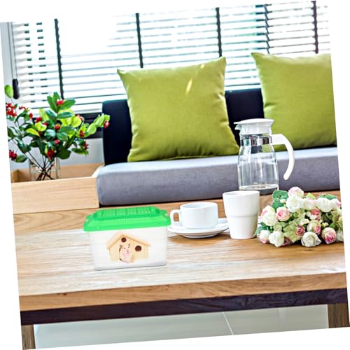 GALPADA Portable Turtle Feeding Box Transparent Reptile Habitat for Hamsters and Goldfish Easy to Small Fish Tank Excellent Visibility for Pet Transport and Observation