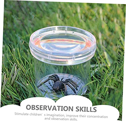 16-Piece Portable Critter Observation Box Set for Kids Plastic Magnifying Container Feeding Supplies for Outdoor Nature Exploration