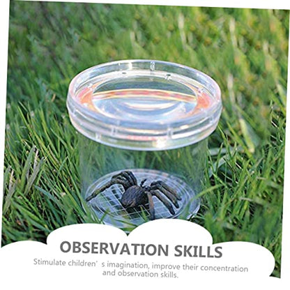 16-Piece Portable Critter Observation Box Set for Kids Plastic Magnifying Container Feeding Supplies for Outdoor Nature Exploration