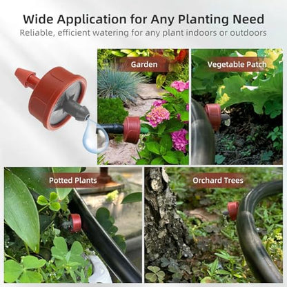 60PCS 0.75 GPH Pressure Compensating Drip Irrigation Spot Watering Drippers/Emitters, Self-Cleaning Constant Flow Drip Irrigation Emitters Heads Irrigation Drippers Parts for Drip Irrigation System - color: 60PCS, size: 0.75 GPH