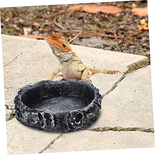 MERRYHAPY Crawling Pet Food Storage Basin Reptile Accessory Snake Water Dish Reptile Bowl Food Feeding Container Turtle Dish