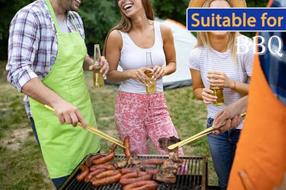 JETKONG 2 Pcs 18 Inch (45cm) Stainless Steel Grill Tongs Heavy Duty Giant Tweezer Tongs, Extra Large Tweezers Tools for Cooking, Grilling, BBQ and Turning Food (Gold) - color: Gold, size: 18+18 Inch