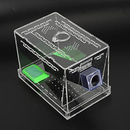 Yctze Acrylic Feeding Cricket Keeper Pen with Tubes Cockroach Care Kit Reptile Box (Small Size (29.9 X 15 X 6.7in)) - size: Small Size (29.9 X 15 X 6.7in), style: Small Size (29.9 X 15 X 6.7in)