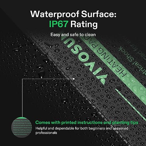 VIVOSUN Reptile Heating Pad 8x18 Inch with Thermostat Combo Under Tank Terrarium Heating Mat for Turtles, Lizards, Frogs, and Other Reptiles (Pack of 2) - size: 8x18 Inch with Thermostat (Pack of 2)