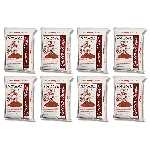 Michigan Peat Garden Magic Organic Potting Topsoil Mix, 40 lb, 8-Pack | Moisture Retaining Organic Blend for Indoor and Outdoor Planting, Potting, Gardening, and Landscaping - size: 40-Pound (8 Pack)