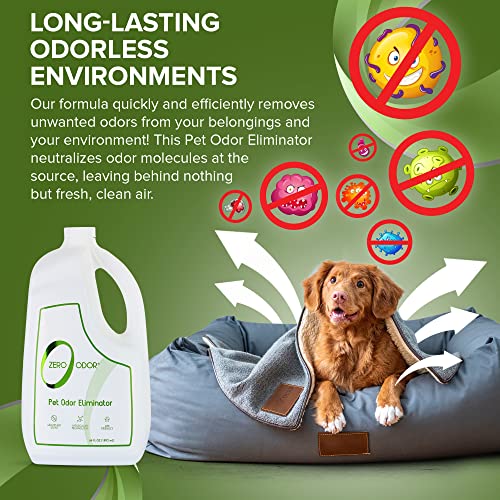 Zero Odor Pet Odor Eliminator, Air and Surface Odor Remover for Carpet, Furniture, and Pet Beds, Refill, 64 oz - size: 64 Fl Oz (Pack of 1)