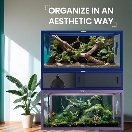 50 Gallon Gecko Tank with 36" Spacer Cabinet, Only for Phailozoo 50 Gallon Reptile Enclosure, Reptile & Amphibian Enclosure Terrarium Stand, 36"x 18" x 10"