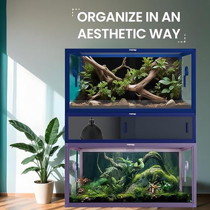 50 Gallon Gecko Tank with 36" Spacer Cabinet, Only for Phailozoo 50 Gallon Reptile Enclosure, Reptile & Amphibian Enclosure Terrarium Stand, 36"x 18" x 10"