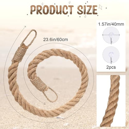 Hermit Crab Toys Hermit Crab Climbing Jute Rope Ladder with Hooks Reptile Tank Terrarium Accessories Habitat Decor for Lizards Geckos Snakes(1 Pcs,23.6 Inch) - size: 23.6 Inch
