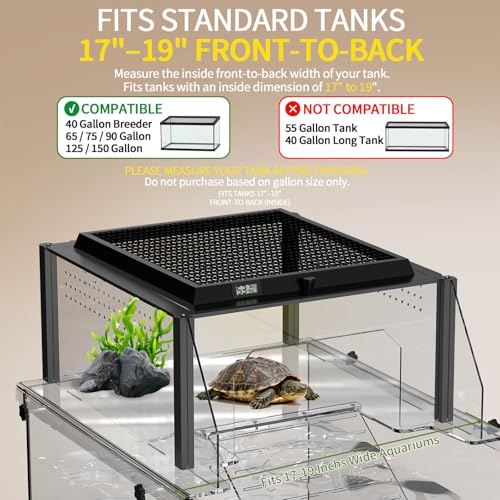 Turtle Basking Platform Fits 17–19" Wide Aquariums for Aquatic Turtles - size: Fit 17-19 Inchs Wide