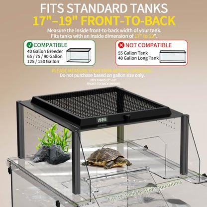 Turtle Basking Platform Fits 17–19" Wide Aquariums for Aquatic Turtles - size: Fit 17-19 Inchs Wide