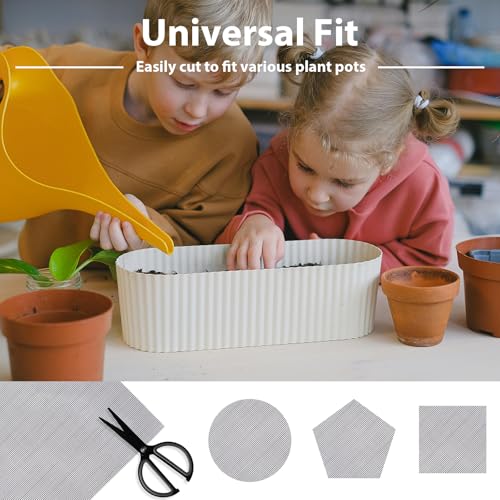 15 Pcs Flower Pot Hole Mesh Pad 11.8x7.8 Inch Bosai Plant Mesh Drainage Screen Prevent Soil Loss Bottom Grid Mat Gardening Essentials