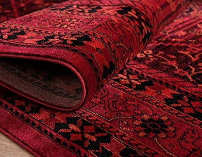 Unique Loom Tekke Collection Area Rug - Sheibani (6' 1" x 9' Rectangle, Red/ Black) - size: 6'1" x 9' (Rectangular)