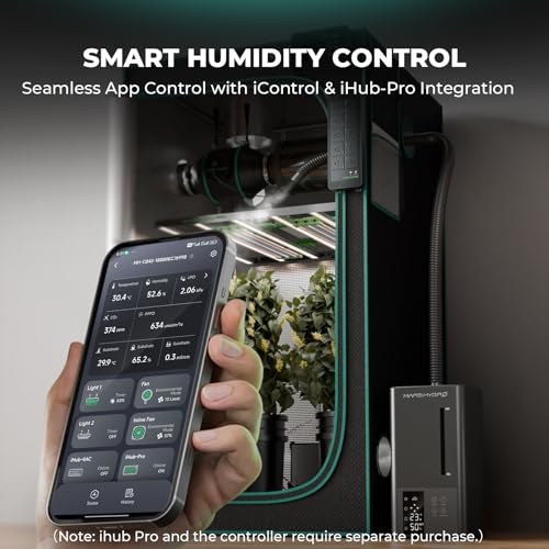 MARS HYDRO 2026 New Plant Humidifier 6L with Adjustable Humidity | Timer Function,Ultrasonic Precise and Silent Operation,No-Leak Seal for Grow Tent,Indoor Planting,Greenhouse - size: 6L