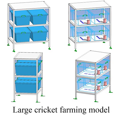 Auto Cricket Feeder & Keeper - Tube & Cup Feeding, Water Bottle & Crystals for Breeding
