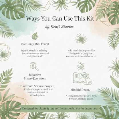 DIY Terrarium Kit with 13 Items Soil Pebbles Sphagnum Moss Activated Carbon Burlap Peat Moss Terrarium Tools Indoor Garden Make Your Own Terrarium - style: Terrarium Kit