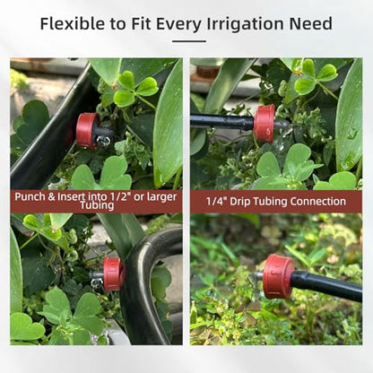 30PCS 0.75 GPH Pressure Compensating Drip Irrigation Spot Watering Drippers/Emitters, Self-Cleaning Constant Flow Drip Irrigation Emitters Heads Irrigation Drippers Parts for Drip Irrigation System - color: 30PCS, size: 0.75 GPH