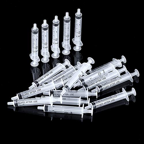 Frienda 20 Packs Syringes Without Needles,2.5 Ml | Large Plastic Measuring Tools for Food, Horse Care, Lab Dispensing, Graduated Markings, Reusable Multipurpose Applicators - size: 2.5 ml