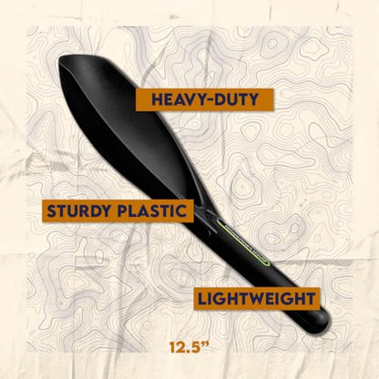 SE Black Prospector's Scoop - 12.5" Heavy-Duty Plastic Tool for Metal Detecting, Gold Panning, Treasure Hunting, and Gardening - color: Black