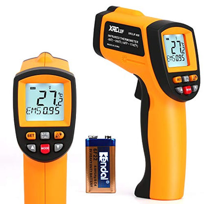Laser Temperature Reader Gun with Data Saving Function, High Temp Infrared Thermometer Gun with High Low Temperature Alarm -58°F to 1742°F for Automobile, Cooking,BBQ, Industry Thermoworks